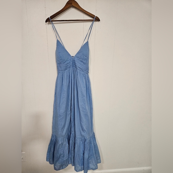 NWT Abercombie & Fitch Bra-Free Flowy Tie-Back Maxi Dress - Picture 4 of 8
